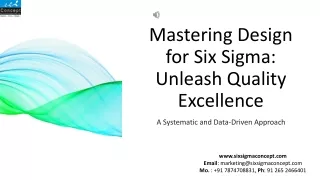 005-Mastering Design for Six Sigma Unleash Quality Excellence