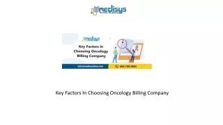 key factors in choosing oncology billing company
