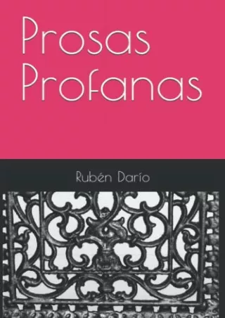$PDF$/READ/DOWNLOAD Prosas Profanas (Spanish Edition)
