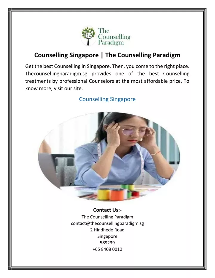 counselling singapore the counselling paradigm