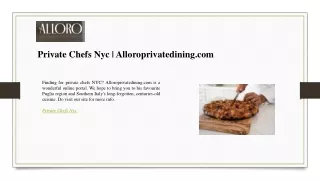 private chefs nyc alloroprivatedining com
