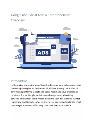 Google and Social Ads