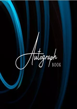 Read ebook [PDF] AUTOGRAPH BOOK: Signatures Blank Scrapbook, Memorabilia Album Gift, Keepsake Memory Book, Favorite spor