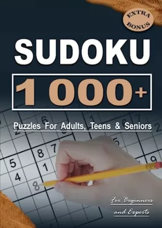 READ [PDF] 1020 Sudoku Puzzles for Adults: Sudoku Puzzle Book for Adults. Easy to Hard with full Solutions