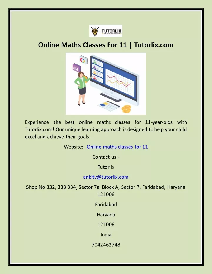 online maths classes for 11 tutorlix com