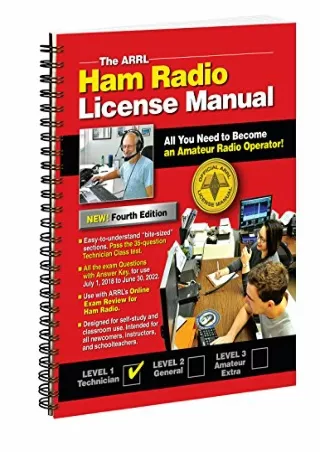 [PDF READ ONLINE] The ARRL Ham Radio License Manual Spiral - Easy Amateur Technician Operators Study Guide - With Sample