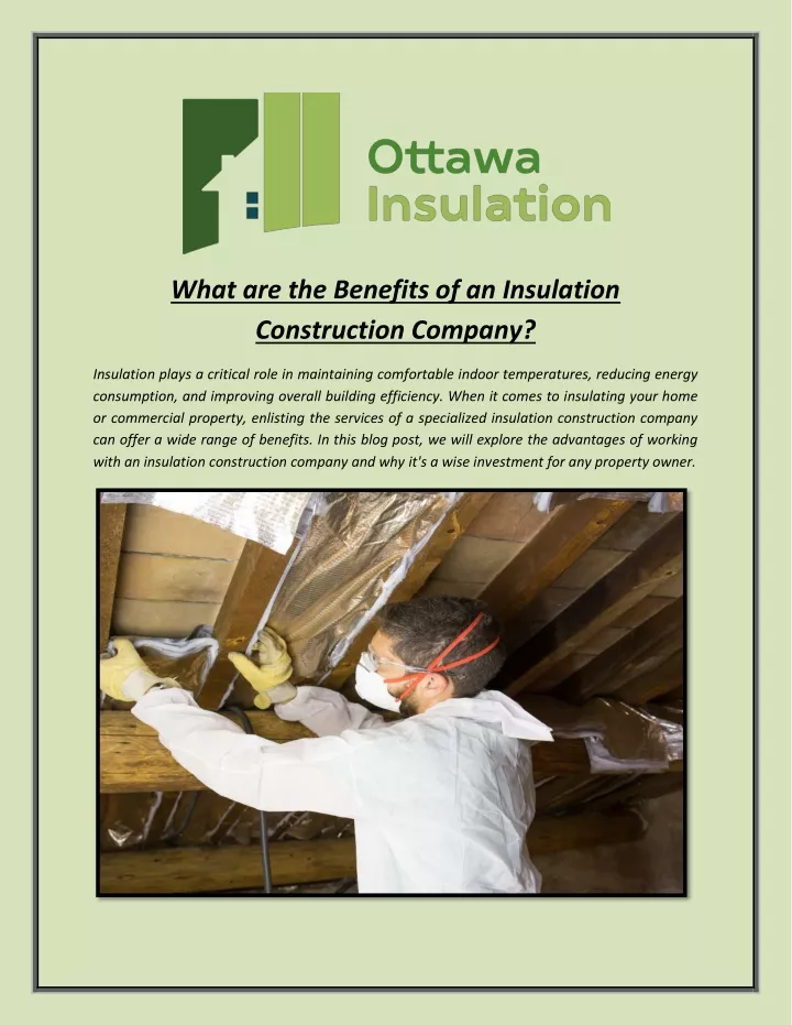 what are the benefits of an insulation