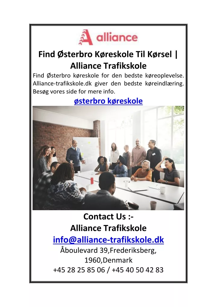 find sterbro k reskole til k rsel alliance