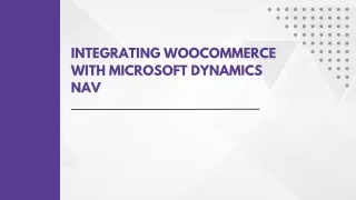 Integrating WooCommerce with Microsoft Dynamics NAV