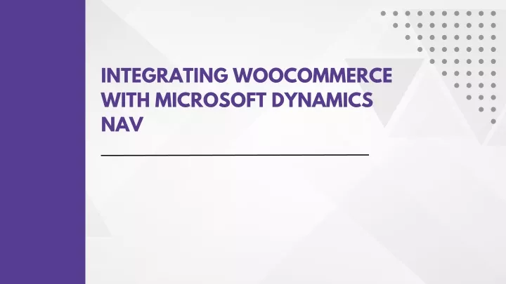 integrating woocommerce with microsoft dynamics