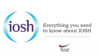 Everything you need to know about IOSH