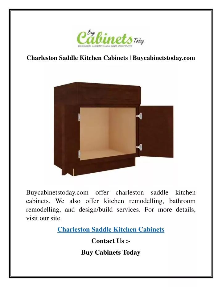 charleston saddle kitchen cabinets