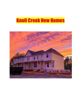 Knoll Creek New Homes