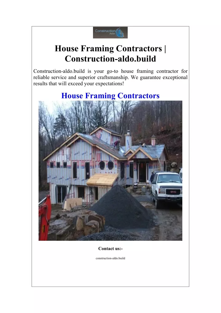 house framing contractors construction aldo build