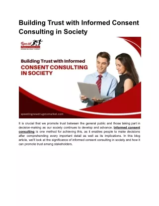 Building Trust with Informed Consent Consulting in Society