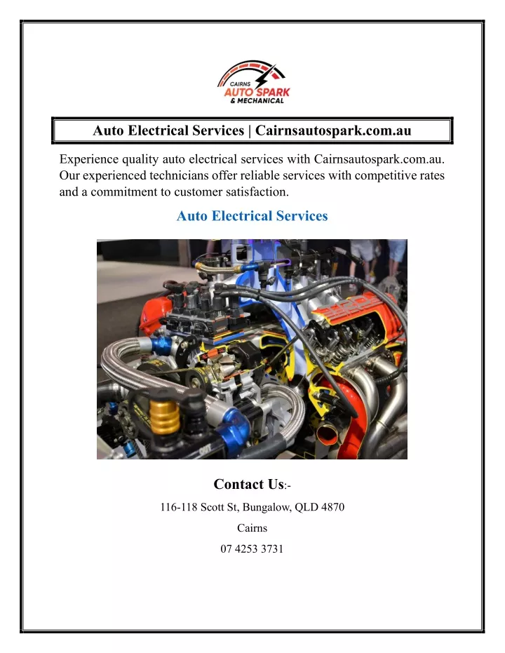 auto electrical services cairnsautospark com au