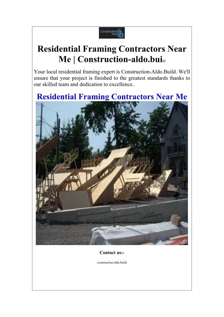 residential framing contractors near