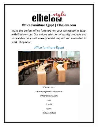 Office Furniture Egypt  Elhelow.com
