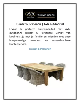 Tuinset 6 Personen  Avh-outdoor.nl