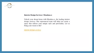 Interior Design Services  Mondan.co