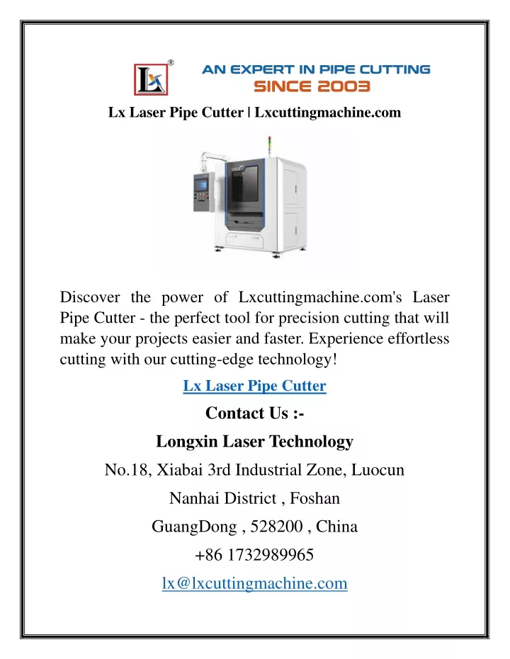 lx laser pipe cutter lxcuttingmachine com