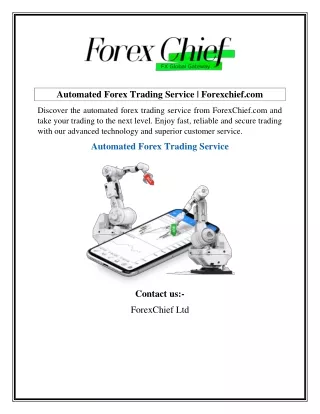 Automated Forex Trading Service  Forexchief.com