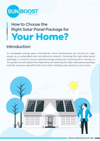 How to Choose the Right Solar Panel Package for Your Home