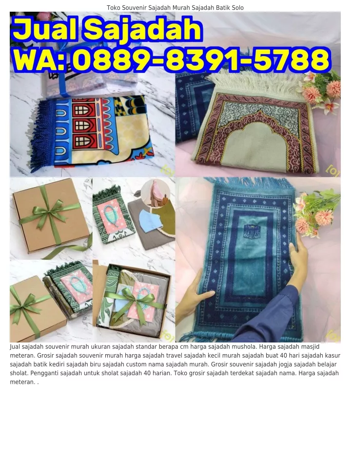 toko souvenir sajadah murah sajadah batik solo