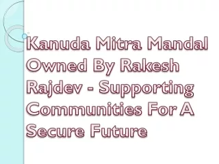 Kanuda Mitra Mandal Owned By Rakesh Rajdev - Supporting Communities For A Secure