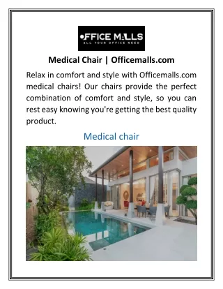 Medical Chair Officemalls.com