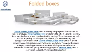 Folded boxes