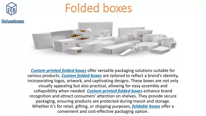 custom printed folded boxes offer versatile