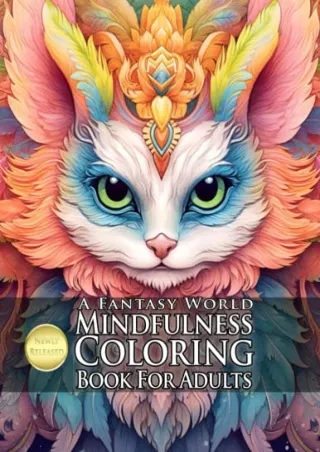 Read ebook [PDF] A Fantasy World Mindfulness Coloring Book For Adults: Zen Adult Coloring Book For Mindful People With S