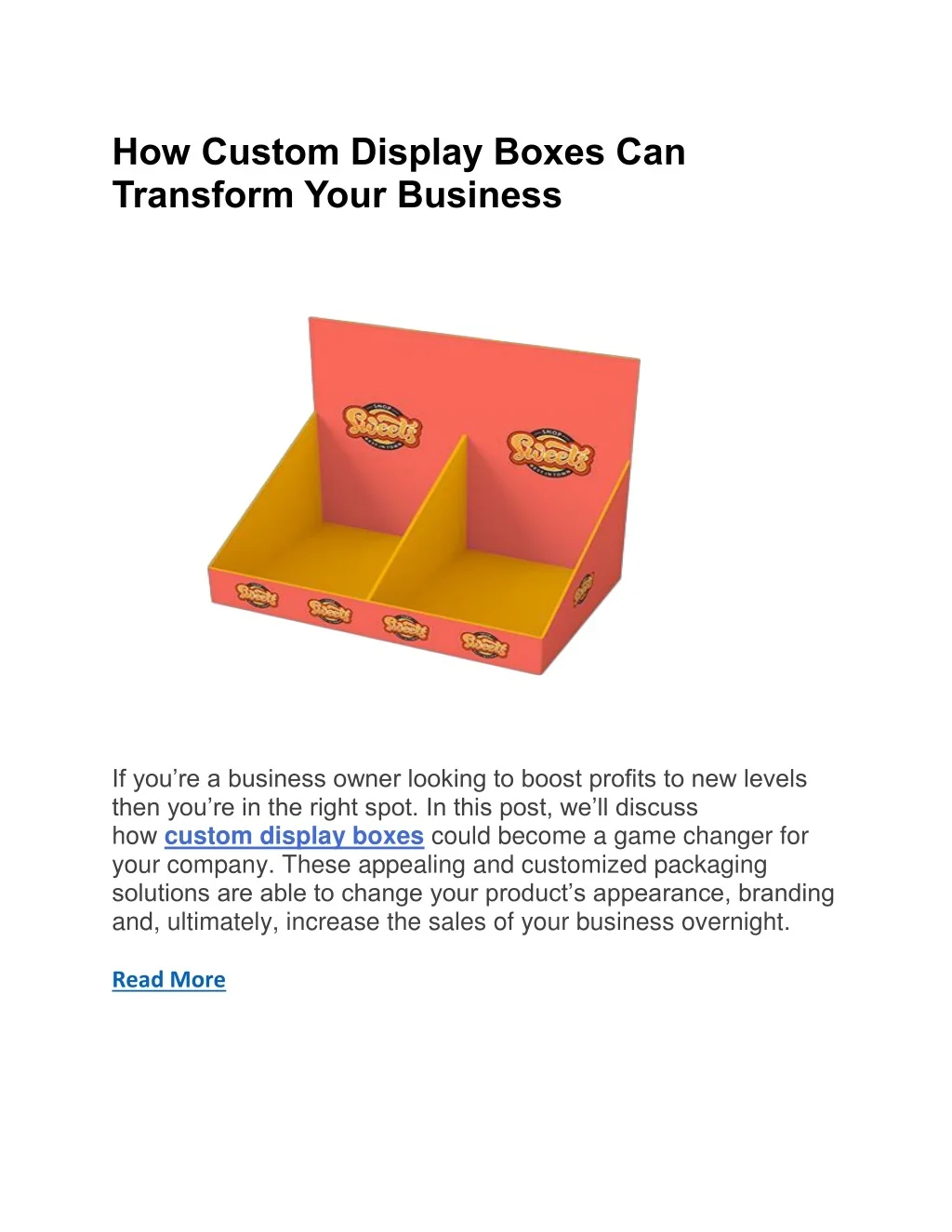 PPT - How Custom Display Boxes Can Transform Your Business PowerPoint ...