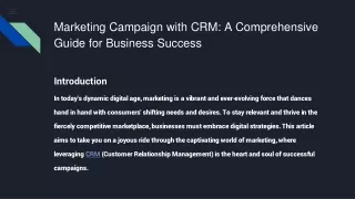 marketing campaign with crm a comprehensive guide for business success