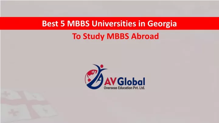 best 5 mbbs universities in georgia