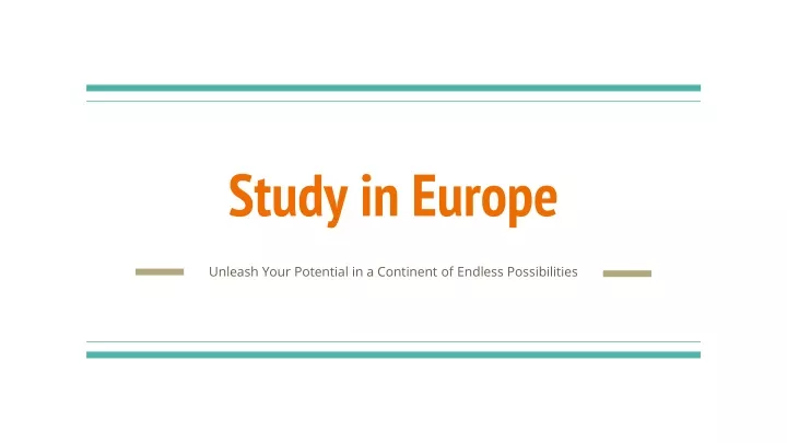 study in europe