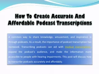Affordable Podcast Transcription Services