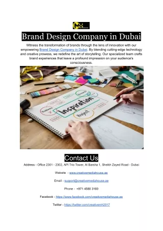 Brand Design Company in Dubai
