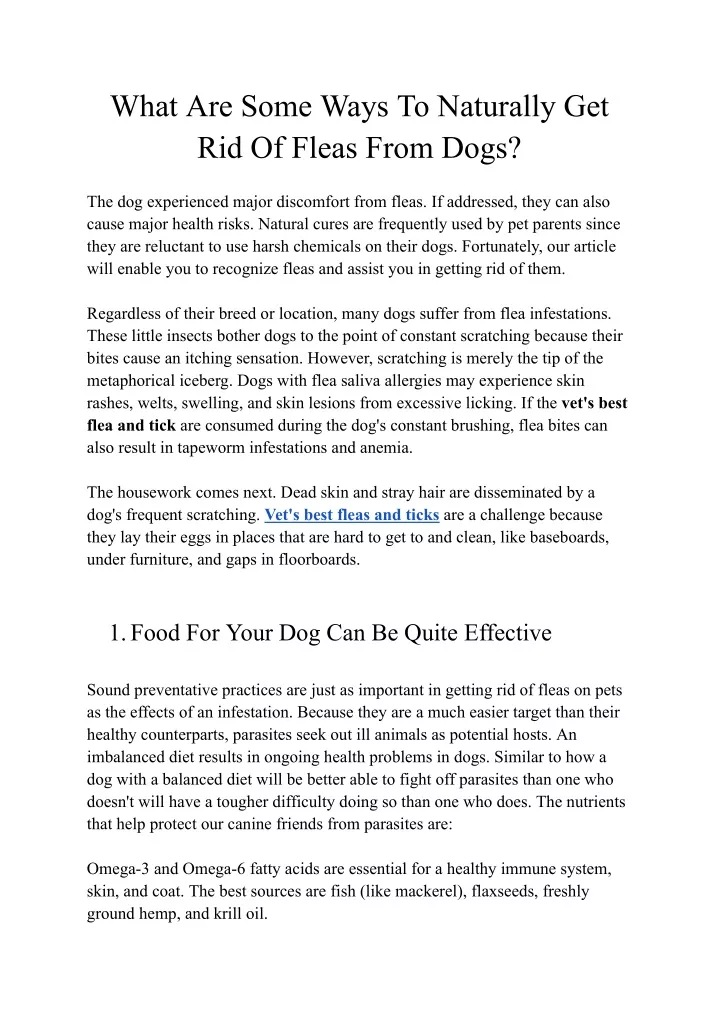 what are some ways to naturally get rid of fleas