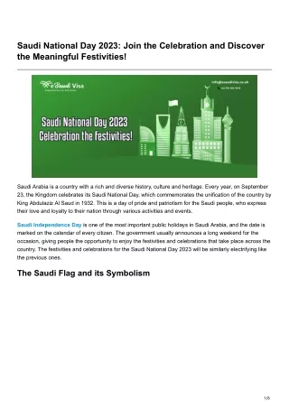 Saudi National Day 2023 Join the Celebration and Discover the Meaningful Festivities