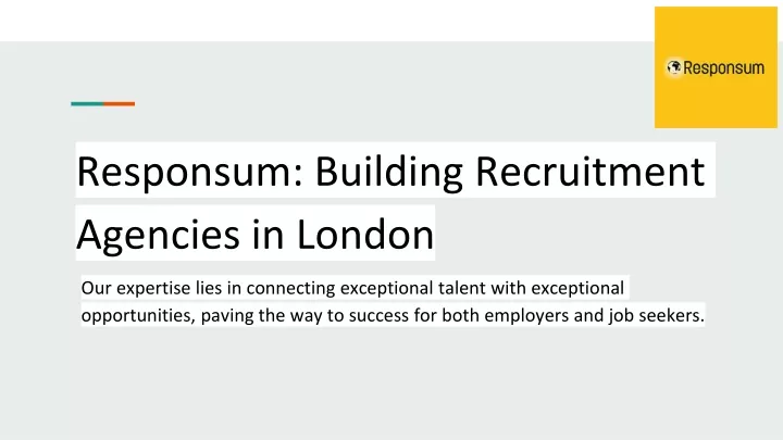 responsum building recruitment agencies in london