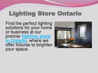 Lighting Store Ontario