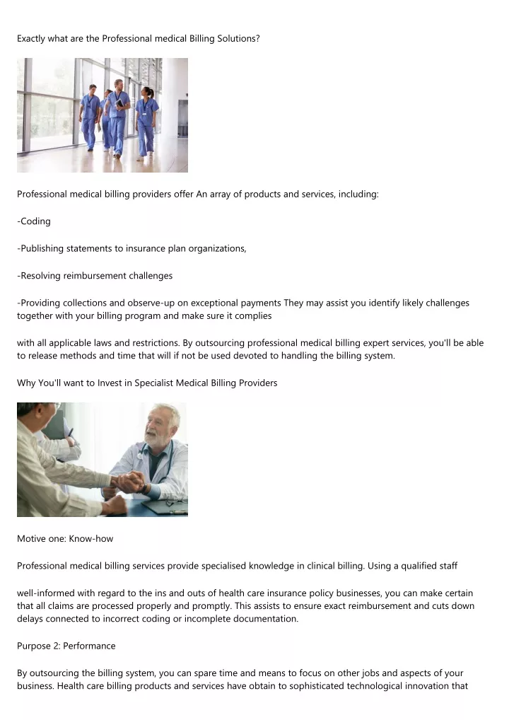 exactly what are the professional medical billing