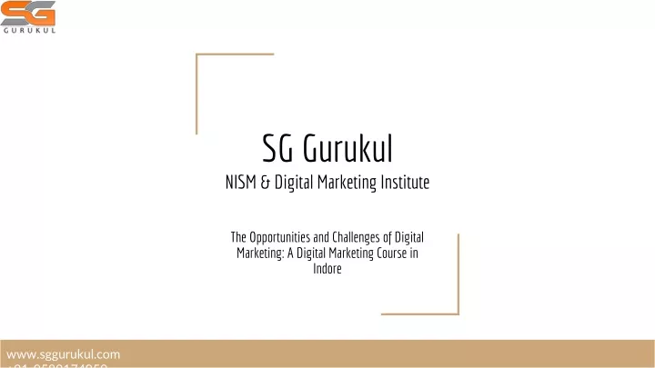 sg gurukul nism digital marketing institute