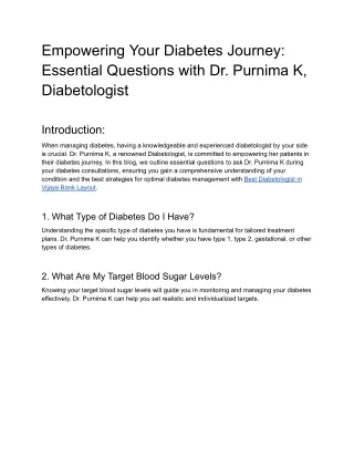 Empowering Your Diabetes Journey_ Essential Questions with Dr