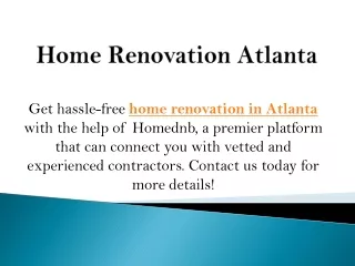 Home Renovation Atlanta