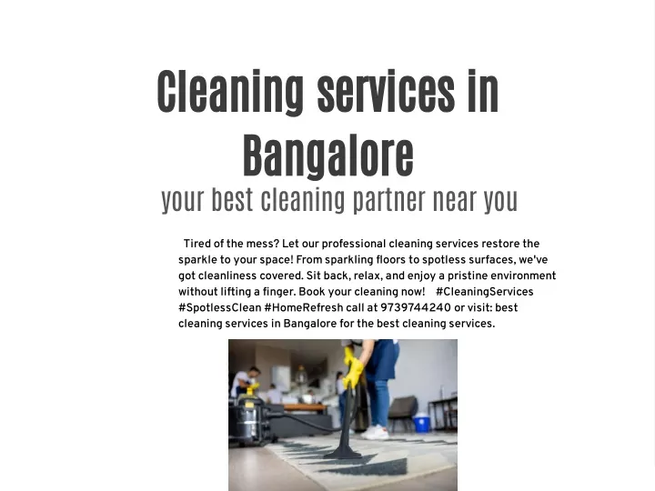 PPT cleaning services in Bangalore PowerPoint Presentation, free download ID12379523