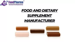 Leading Food and Dietary Supplement Manufacturer - Quality Nutrition Solutions