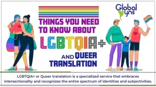 Things You Need To Know About LGBTQIA  and Queer Translation
